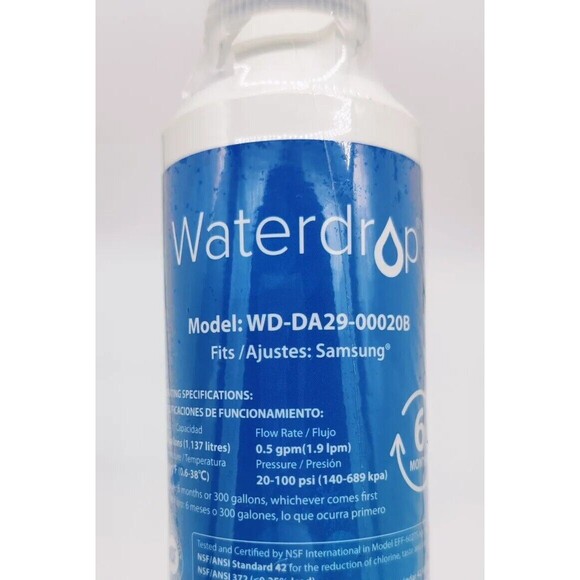 1 Waterdrop WD-DA29-00020B Refrigerator Water Filter compatible with DA29-00020B - Picture 3 of 4